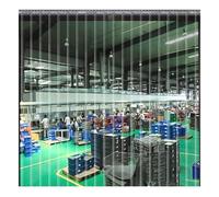 Kit de cortina de tiras de PVC transparente para puerta, resistente al viento, dmeable, para puertas comerciales, centros comerciales, almacenes, garajes (75 x 270 cm/29,53 x 106,3 pulgadas)