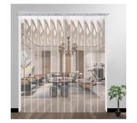 Kit de cortina impermeable de PVC para puerta, persianas de huracán para almacén, garaje, congelador y refrigerador, tiras superpuestas, 1,6 mm, 1,05 m x 2 m, transparente