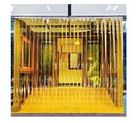 Kit de Cortina Industrial de PVC para Puerta - Tiras de Vinilo Amarillas Resistentes al Viento para cámaras frigoríficas, garajes y Patios - Tamaño Personalizable: 90 x 240 cm (35,4 x 94,5 p