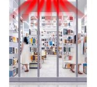 Kit de cortina magnética de PVC para puerta, 3 piezas de 0,4 x 2,6 m, paneles de plástico transparente con riel de aluminio, partición comercial, resistente al viento, antideslizante, aislamiento