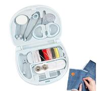 Kit de coser portátil, suministros compactos de coser con 6 colores, aguja de mano básica e kit de hilo para principiantes, kit de costura de viaje portátil para reparaciones