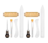 Kit de costura artesanal de cuero, juego de costura a mano para reparación de cobre, herramientas de costura de cuero para principiantes, profesionales, entusiastas de la