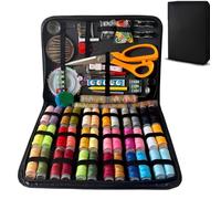 Kit de Costura Completo Home's Game con Caja de Almacenaje - Hogar, Oficina, Viaje - Agujas, Hilos, Tijeras, Cinta Métrica, Costura DIY, Reparaciones de Emergencia, Arreglos de Ropa
