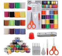 Kit de costura de 42 piezas, suministros de costura de primera calidad, suministros de costura portátiles, accesorios que contienen hilo, aguja, tijeras, cinta métrica, para mamá, abuela, amiga