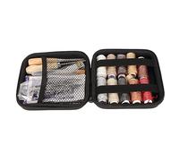 Kit de costura de cuero, juego de herramientas para trabajar cuero, accesorios para manualidades con agujas de acero inoxidable, hilos encerados y bolsa de almacenamiento para
