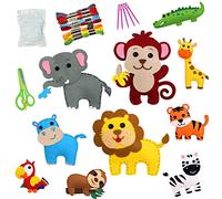 Kit de Costura Fieltro Animales Niños Set de Costura Niñas para Aprender a Coser Juego Maletin Costura Infantil