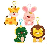 Kit de Costura Montessori, Kit Costura Niños, Manualidades Niños 6 Años, Kit de Costura Infantil, Manualidades Infantiles para Principiantes, Caja Manualidades con Formas de Animales, 4 Piezas