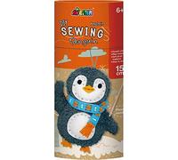 Kit de Costura para Crear un Peluche con Forma de Pingüino - 25 cm - Incluye Hilos, Relleno y Aguja de Plástico para Tejer - A Partir de 6 Años - Avenir - Set de Manualidades para tus Peques
