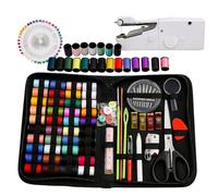 Kit de Costura Profesional con Mini Máquina de Coser Portátil - 172 Accesorios | Ideal para Viajes, Principiantes y Emergencias | Mini Máquina Manual para Reparaciones Rápidas | Regalo Original