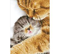 Kit de creación de arte - Diamond Dotz - Tender Moments Mom Cat - 13 facetas - Para niños