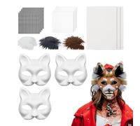 Kit de creación de máscara de gato | Disfraz de animal de Halloween con fieltro | Disfraces hechos a mano para adultos amantes de los animales Convenciones BD disfraz y fiesta enmascarada