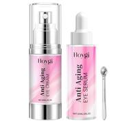 Kit de crema de ojos con cafeína, suero de crema para ojos, suero antiedad para ojeras y arrugas, retinol, potenciador de cafeína con bola de masaje, cuidado hidratante de los ojos para mujeres, 60 ml