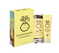 Kit de crema revitalizante para secar al aire y toalla para el cabello Sun Bum, liviano y antifrizz para mejorar la textura, 6 fl oz.