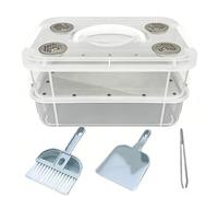 Kit de Cría de de la Harina - Bandejas de alimentación maíz con Malla Fina - de cría de | para Petauros del Azúcar, Aves, Pollos, Lagartijas, Dragones Barbudos,