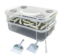 Kit de Cría de de la Harina,de Alimentación Transparente de Doble Capa,Contenedor para - para Aula Escuela Educación en Casa Proyecto de Observación Científica