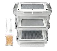 Kit de cría de de la harina para pollos, de alimentación de de la harina de 3 capas | criadora de de maíz con bandejas de malla apilables para padres de mascotas