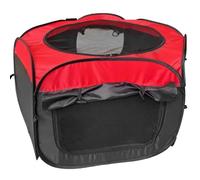 Kit de criadora de pollos portátil, 3.7 pies x 3.7 pies x 1.7 pies, caja de incubadora interior para pollitos, tela Oxford con ventilación y diseño rojo y negro