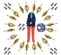 Kit de Crimpado SMA RG58 con 20 Conectores SMA Crimpables (10 Macho y 10 Hembra) - Pinza Crimpadora Coaxial de Trinquete y Matriz Intercambiable para Antena WiFi de Bricolaje, TV, GPS, Router, Radioaf