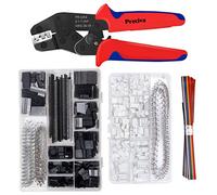 Kit de Crimpadora JST-XH 0,1-1,0 mm² (AWG 26-18), 2010 Piezas Terminales Macho/Hembra y Cable IDC 1,5 m, Herramienta para Electrónica, PC, DIY y Reparación