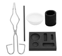 Kit de crisol Grafito Herramientas de fundición de bricolaje Crisoles resistentes al calor para fundir metal Lingote de cobre dorado plateado, crisoles para fundir metal