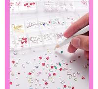 KIT DE CRISTAL DE GEMAS PARA DIENTES BRICOLAJE CRISTALES JOYERÍA ORNAMENTOS DECORACIÓN DE DIENTES PARA MEJORAR LA SONRISA (Tipo 1)