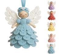 Kit De Crochet For Hacer Un Ángel, Kit De Crochet Con Hilo E Instrucciones For Principiantes, Decoración For Árbol De Navidad, Manualidades Fáciles De Empezar For Amigos.(Blue)