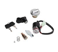 Kit de Cubierta de Gas para Interruptor de Encendido, Aleación de Metal, ABS, Interruptor de Encendido, Bloqueo de Casco de Combustible, Repuesto de 2 Llaves para Dax Skyteam 50 125