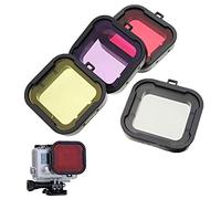 Kit de cubierta de lente de filtro UV para GoPro Hero 4 y 3+ de ABS colorido bajo el agua, de colores