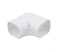 Kit de cubierta de línea de aire acondicionado de PVC para unidades de CA divididas y centrales, tapa decorativa de entrada de pared y corrector de codo de 90 grados para tuberías, (codo plano de 90°)