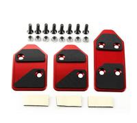 Kit de cubierta de pedal de aluminio de 3 piezas para rueda 2017+ | Las cubiertas de pedal de aluminio anodizado con inserciones antideslizantes de goma mantienen tus pies seguros en