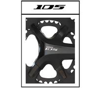 Kit de cubierta de plato X110 adecuado para Shimano 105, negro T.A.