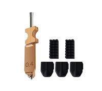 Kit de Cubierta de Silicona para Boquilla de Hotend Flashforge AD5X de 0,4 mm con 2 Cepillos y 3 Fundas para Boquilla de Desmontaje Rápido.