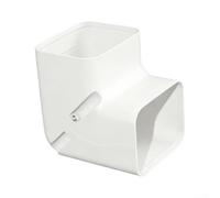 Kit de cubierta de tubo de aire acondicionado de PVC, cubierta de conducto para exteriores pintable para sistemas de mini split y bomba de calor, corrector de línea resistente a la intemperie, fácil