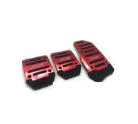 Kit De Cubierta Transmisión Manual Antideslizante Aleación Aluminio Para Pedal Embrague Caja Cambios Automático Freno(Red 3pc)