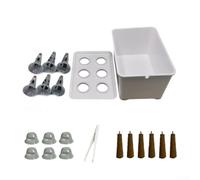 Kit de cubo de crecimiento de plantas, germinación eficiente, compacto, vertical, apilable, sistema de jardinería de plástico, resistente a la intemperie, fácil para el mantenimiento de acceso
