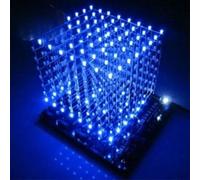 Kit de cubo LED, 3D 8 x 8 x 8 pulgadas, cubos de luz LED, kit de bricolaje con 512 LED, proyecto electrónico para adolescentes, construcción cerebral práctica