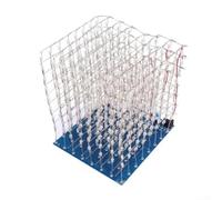 Kit de cubo LED 3D de 8 x 8 x 8 con 512 LED y STC12C60S2 preprogramado para adolescentes que experimentan con algoritmos de patrón de luz