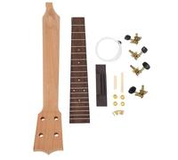 Kit de cuello de Ukulele de bricolaje, haz tu propio kit de bricolaje de cuello de Ukulele Palisadro Palisadro String Button y Bridge Set Kit de repuesto de Ukulele de bricolaje