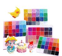 Kit de cuentas de fusible de 24000 piezas, 96 colores, 3 mm, incluye tablero de clavijas, cuentas, papel de planchado y pinzas, suministros de manualidades para el hogar, regalo educativo, regalo de
