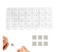 Kit de cuentas de letras cúbicas, espaciador de cuentas del , molde de resina de cubo para hacer joyas creativas, para crear cuentas de letras para enhebrar en hermosas piezas de joyería