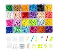 Kit de cuentas fusibles, 2400 piezas, cuentas en 24 colores con placas de planchado, guía del usuario, plantilla de, manualidades para niños y niñas, kit de, kits de manualidades