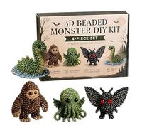 Kit De Cuentas Hechas A Mano - Colección De Manualidades De Animales Miini, Juego De Actividades Creativas Con Cuentas, Proyecto De Arte De Personajes Decorativos, Kit De Pasatiempo Atractivo Para Fie