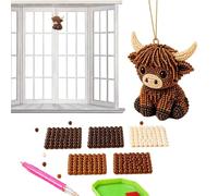 Kit de cuentas planas de animales, bordado de cuentas de pájaro 2D con instrucciones (idioma español no garantizado), regalo hecho a mano, para principiantes y entusiastas de las manualidades, niños
