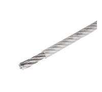 Kit de Cuerda de Acero Inoxidable Cable de cuerda de alambre de acero inoxidable 304 recubierto de plástico de PVC de 5M-10M(Transparent,5M_4MM AFTER COATING)