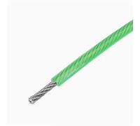 Kit de Cuerda de Acero Inoxidable Cable de cuerda de alambre de acero inoxidable 304 recubierto de plástico de PVC de 5M-10M(Fluorescent Green,10M_4MM AFTER COATING)