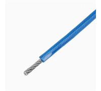 Kit de Cuerda de Acero Inoxidable Cable de cuerda de alambre de acero inoxidable 304 recubierto de plástico de PVC de 5M-10M(Blue,5M_4MM AFTER COATING)