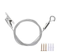 Kit de Cuerda de Acero Inoxidable Colgador de cuerda de alambre, Kit de marco de imagen con cordón ajustable, ganchos de imagen for marco colgante, cables de exposición for galería, 4 Uds.(1M)