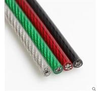 Kit de Cuerda de Acero Inoxidable Cuerda de acero recubierta de plástico de PVC 1 1,5 2 3 4 Línea de ropa de torsión de alambre de cuerda de acero Tranded 304 de plástico de 5 mm(Green,1mm 20meters)