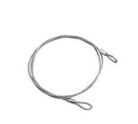 Kit De Cuerda De Alambre 2 uds. Conjuntos de elevación Cable eslinga cuerda alambre acero inoxidable 2mm espesor con bucles ojo sujetos correas seguridad(2mm-Transparent,1M)