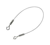 Kit De Cuerda De Alambre Cuerda de alambre acero inoxidable 1,5mm, gancho resorte, cordón seguridad anticaída, soporte carga fuerte, tendedero ajustable, 3 uds